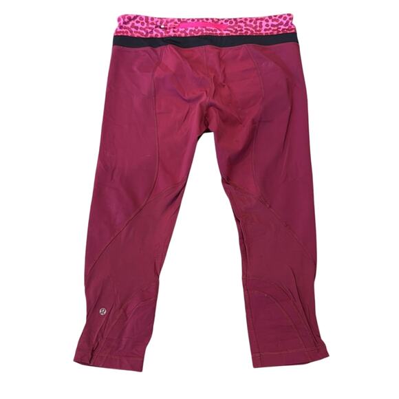 Lululemon Women's Run Inspire Crop II Mesh Dashing Purple Size 10 - Picture 4 of 11